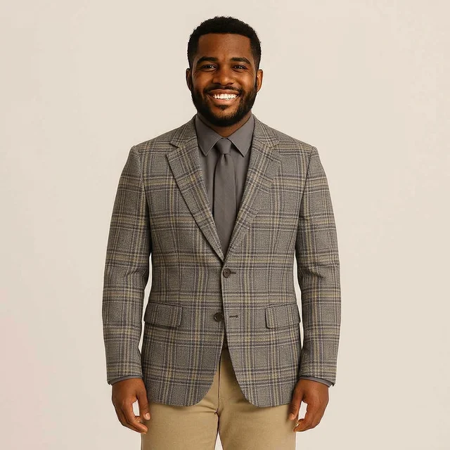 Plaid blazer — AI result