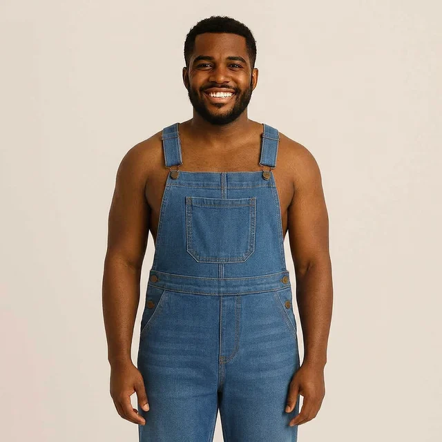 Denim overalls — AI result